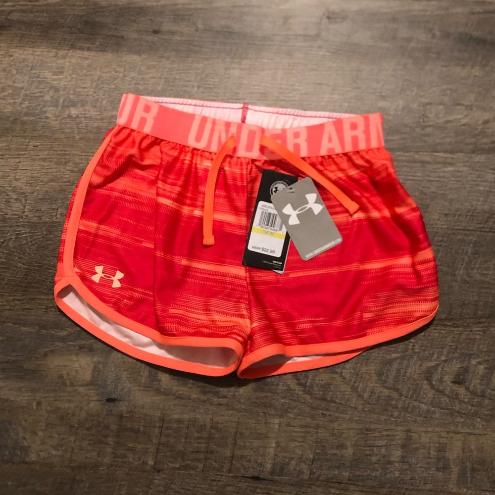 Girls YMD, Under Armour Orange Athletic shorts